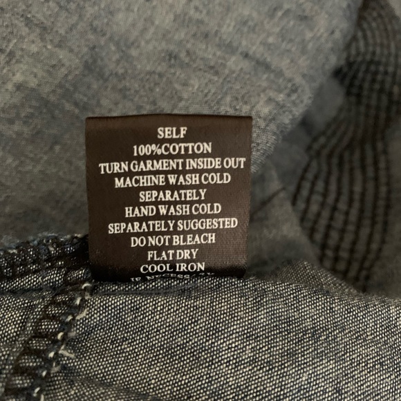 Lapis Chambray Tiered Smocked Maxi‎ Dress Size Medium Blue - Picture 3 of 9